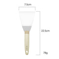 Dimensions of the 225mm x 75mm stainless steel spatula with 78g weight, ideal for home and professional kitchen use.