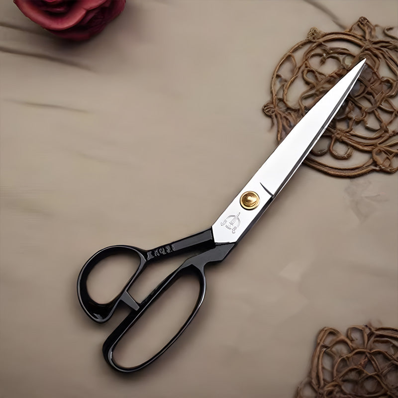 Zhang Xiaoquan AU 242mm tailor shears with high-carbon manganese steel blades, ideal for cutting heavy fabrics in sewing and crafting projects.