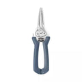 30Cr13 spring-assist kitchen shears with blue ergonomic handles and stainless steel blades, ideal for heavy-duty kitchen tasks.