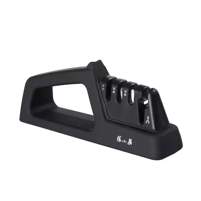 3-stage knife & scissors sharpener by Zhang Xiaoquan AU with ergonomic ABS handle and pull-through design for home kitchen use.