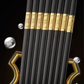 Black chopsticks with antibacterial silver ion symbols and golden accents.