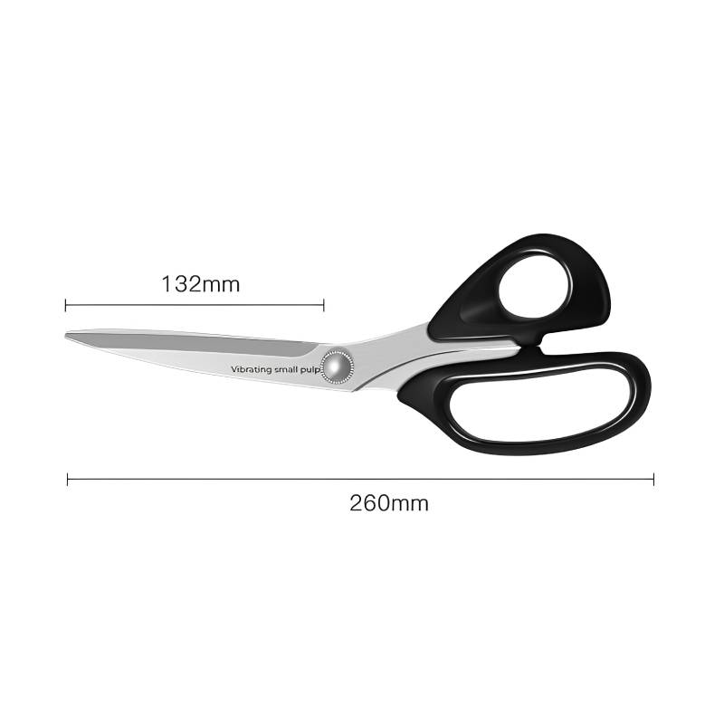 Dimensions of BBQ shears: 260mm length, 132mm blade size.