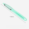 Mint green 172mm peeler with ergonomic handle and hanging hole.