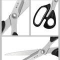 Detailed view of BBQ shears showing blade, handle, and rivet design.