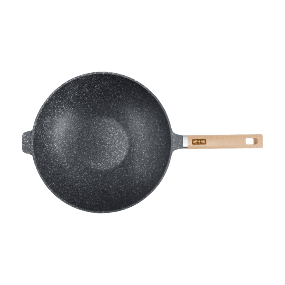 32-34cm Volcanic Rock Coating Wok, Non-stick Pan - My Store