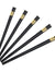 Set of 10 black PPS alloy chopsticks with golden accents, 240mm long.