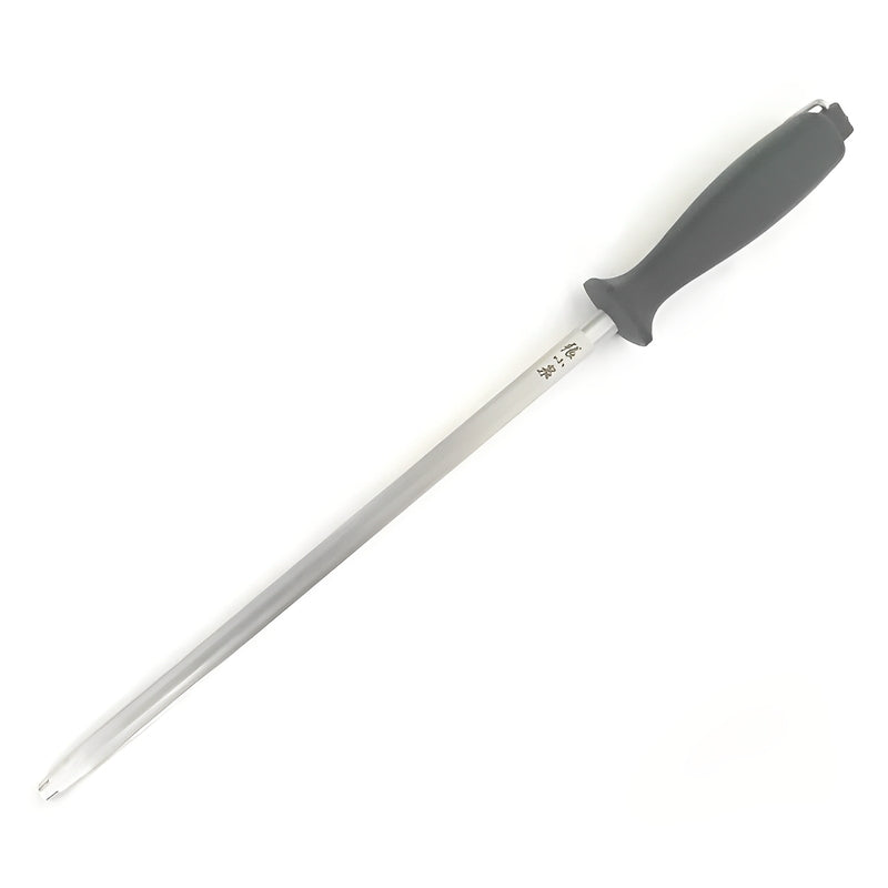 70# magnetic sharpening rod with ergonomic black handle for precise blade alignment.