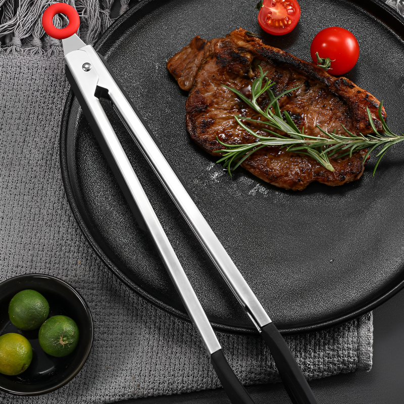 Austenitic Stainless Steel Silicone Food Tongs