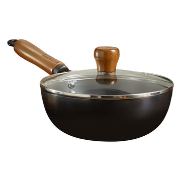 20cm Authentic Cast Iron Wok with Lid