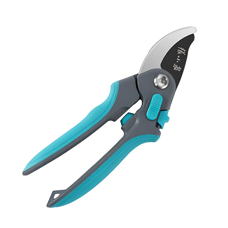 SK5 215mm pruning shears with ergonomic teal and gray handle.