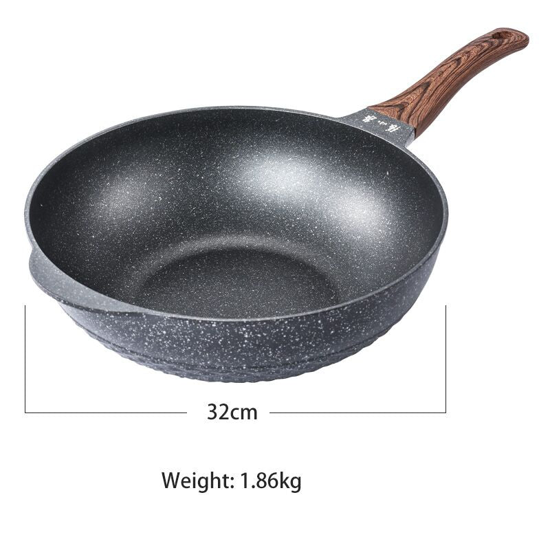 32cm non-stick wok pan with dimensions and weight displayed: 1.86kg.