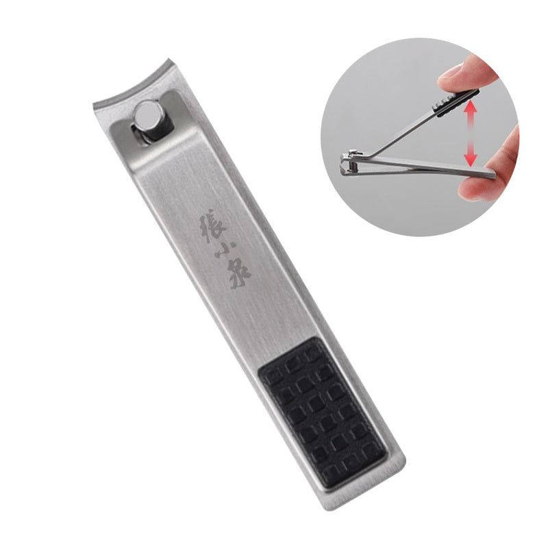 Ergonomic nail clipper with non-slip handle and compact design.